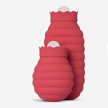 Xiaomi 313/620ml Hot Water Bag Microwave Heating Silicone Bottle Winter Heater With Knitted Cover
