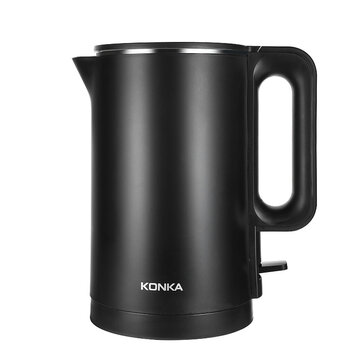 Konka KEK-KM18 1.7L / 1500W Double Anti Hot Electric Kettle 304 Stainless Steel 6min Fast Boiling