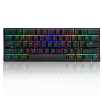 FEKER 60% NKRO bluetooth 4.0 Type－C Outemu Switch PBT Double Shot Keycap RGB Mechanical Gaming Keyboard－－White