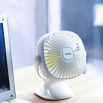Baseus Mini USB Rechargeable Air Cooling Fan Dual-use Desktop Fan for Student Bedroom Home Desk Office - Pink