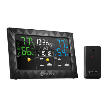 $25.99 For DIGOO DG-8270A Ultra Thin Color Screen Weather Forecast Station Temperature Humidity Sensor Snooze Alarm Clock