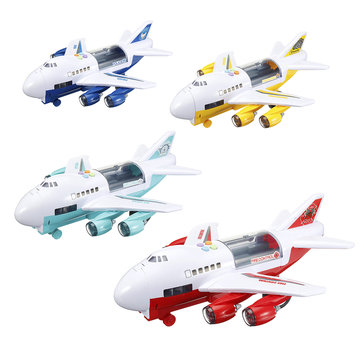 Children's Large Inertial Airplane Toys Early Education Sound Light 