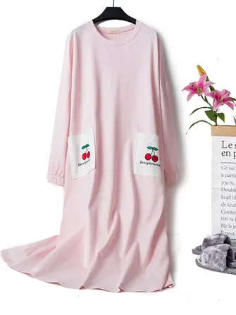Loose Cotton Nightgown