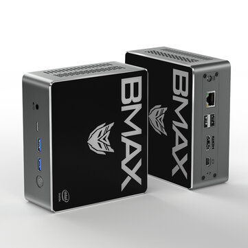 Bmax B4 Pro Mini PC Intel Core i3－8145U 8GB DDR4 256GB NVMe SSD with Two Channel Speaker Intel 9th Gen UHD Graphics 620 Dual Core 2.1GHz to 3.9GHz BT5.0 HDMI Type C Win10 WiFi