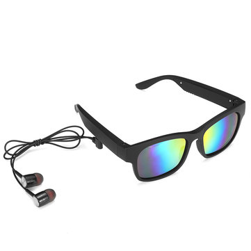 Polarized Sunglasses 5.0 Bluetooth Bone Conduction Headset Stereo Smart Glass Music Bluetooth...