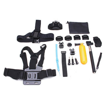 23 In 1 Selfie Stick Mount Wrist Chest Strap Kit For Gopro Hero 3 4 3 Plus SJCAM EKEN SJ4000 Sports Camera