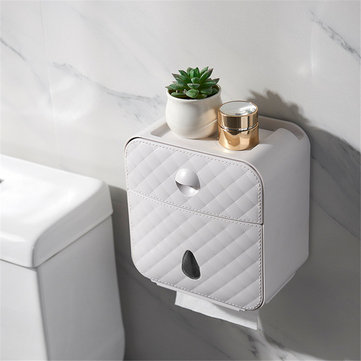 Bakeey Waterproof Toilet Tissue Box Hole Free Shelf Wall Hanging Creative Storage Baskets For Smart Home