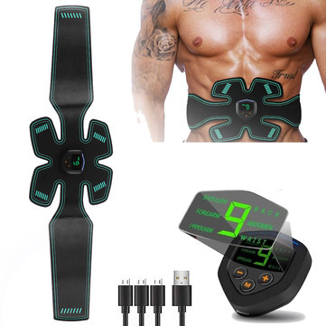 KALOAD Electric Abdominal Muscle Trainer USB Rechargeable Body Beauty Stimulator