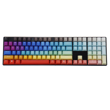 104 Key Light Sublimation PBT Colorful Keycaps OEM Profile Keycap Set for Mechanical Gaming Keyboard