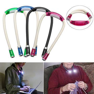 LED Neck Light Battery Operated Knitting Crocheting Lamp Book Reading Light