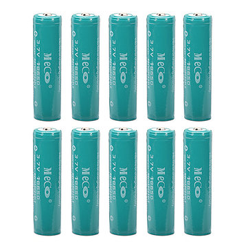 10PCS MECO 3.7v 4000mAh Protected Rechargeable 18650 Li-ion Battery