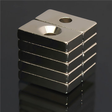 10pcs N50 20x10x4mm 4mm Hole Super Strong Block Magnets Rare Earth Neodymium 